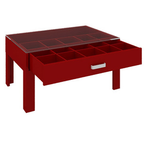 GAC-128 악세사리 진열대 탁자형 빨강색